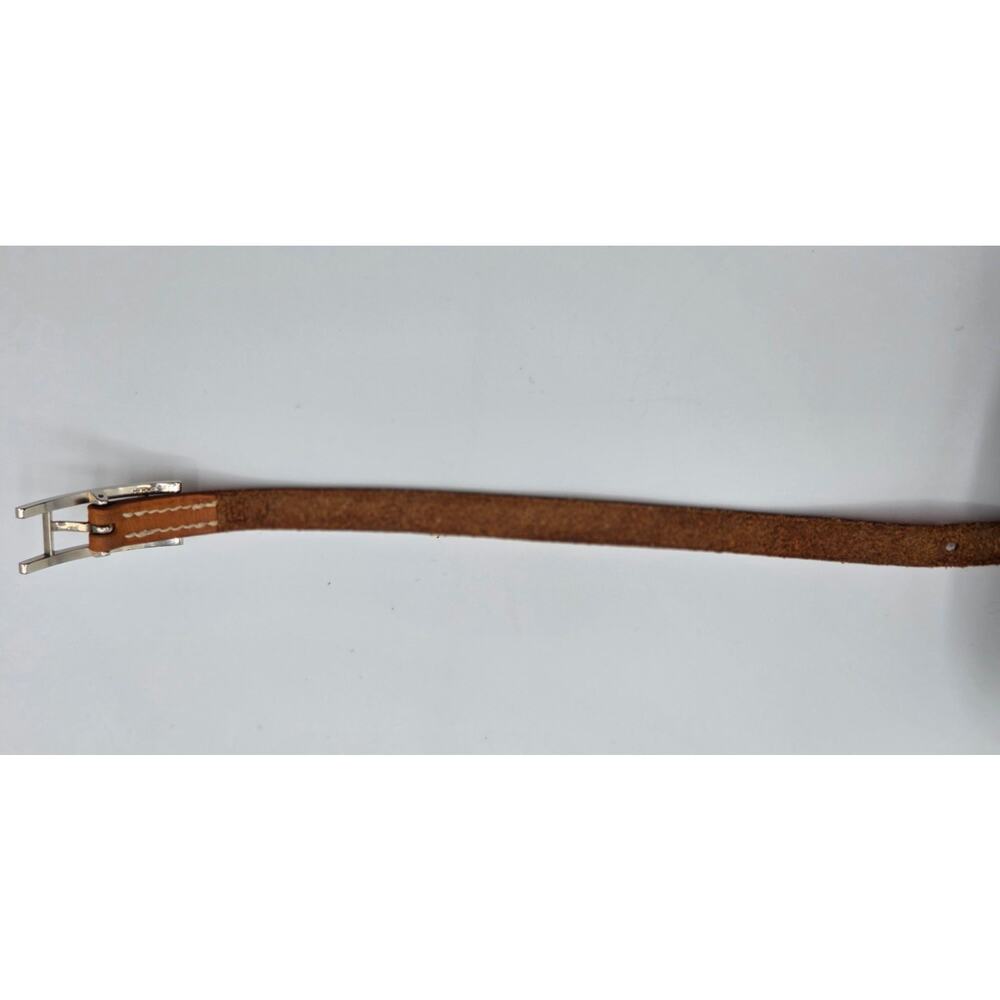 Hermès H Buckle Leather Bracelet Brown Silver Hardware Adjustable France - Picture 13 of 16